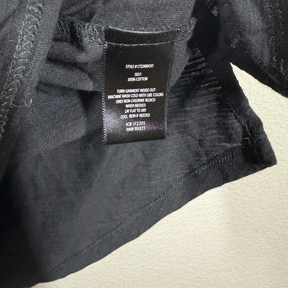 Sanctuary Size Medium Lou-Lou Cold Shoulder T-Shirt Black Cotton Tie Sleeves - Picture 8 of 9